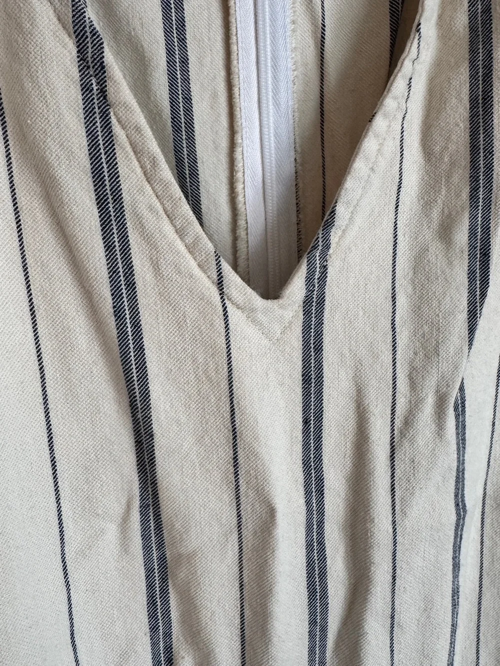 Lane Bryant Striped Sleeveless Jumpsuit in Cream and Navy - Picture 3 of 4